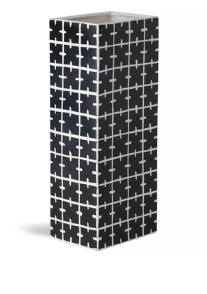 Nuove Forme geometric print rectangular vase - Black