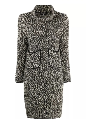 CHANEL Pre-Owned 1994 roll-neck two-tone minidress - Black