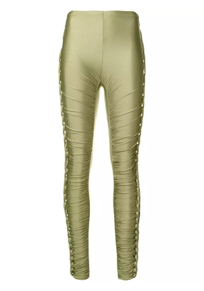 Jean Paul Gaultier Pre-Owned braided lateral trousers - Green