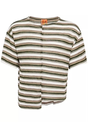 VITELLI patchwork striped T-shirt - Green