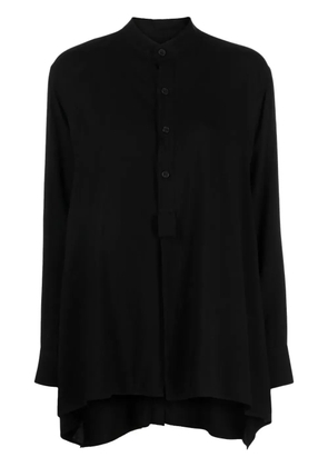 Yohji Yamamoto button-up band-collar shirt - Black