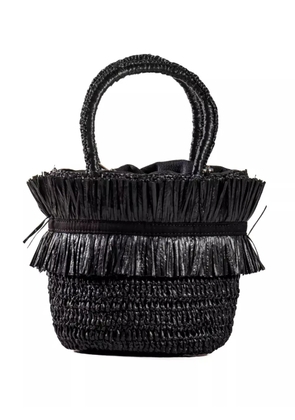 Nannacay Andrea fringed tote bag - Black