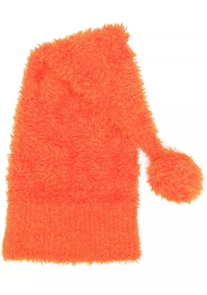 Moschino Pre-Owned 2000s fur-effect pompom beanie - Orange