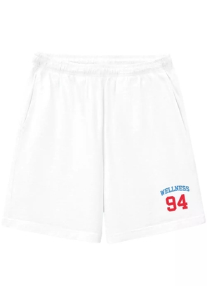 Sporty & Rich Wellness 94 cotton track shorts - White