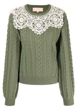 BAPY BY *A BATHING APE® cable-knit wool jumper - Green