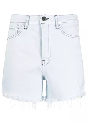 3x1 frayed-hem denim shorts - Blue