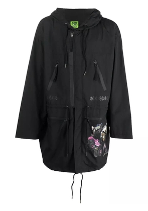 Garbage Tv graphic-print raincoat - Black