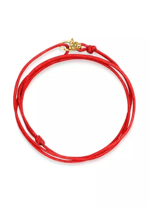 Nialaya Jewelry Fleur-de-Lis embossed cord bracelet - Red