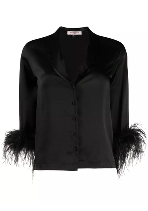 Gilda & Pearl feather cuff Esme jacket - Black
