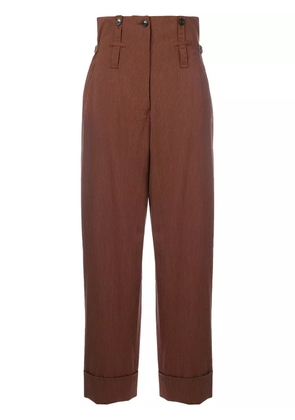 Jean Paul Gaultier Pre-Owned high waist striped trousers - Brown