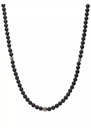 Nialaya Jewelry beaded onyx necklace - Silver