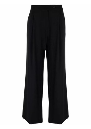 Emporio Armani high-waist wide-leg trousers - Black