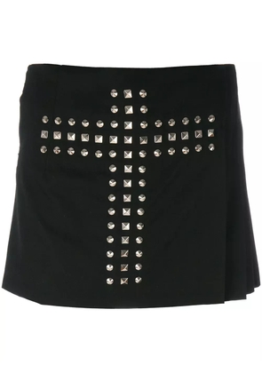 Comme Des Garçons Pre-Owned cross stud overlapping shorts - Black