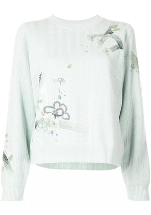 SHIATZY CHEN embroidered crew-neck jumper - Green