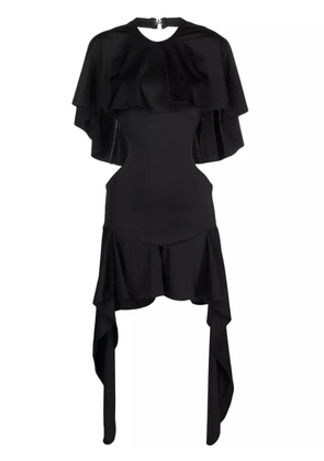 The Attico Airi cape-effect cut-out minidress - Black