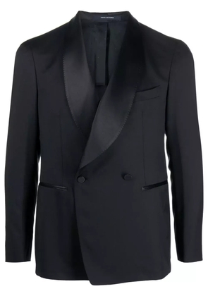 Tagliatore virgin-wool double-breasted blazer - Blue