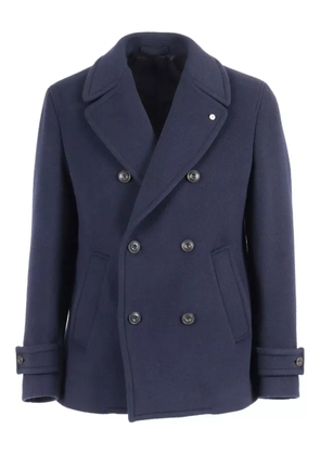 BRANDO double-breasted wool-blend jacket - Blue
