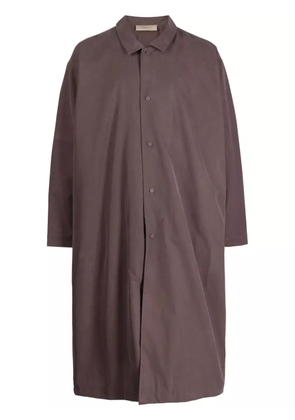 FEAR OF GOD ESSENTIALS twill-weave single-breasted coat - Brown