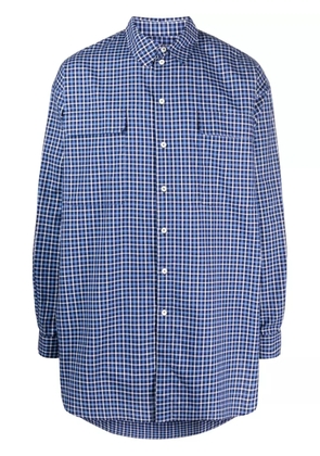 Chloe Nardin plaid-pattern oversize shirt - Blue