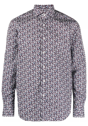 Xacus floral-print cotton shirt - Red