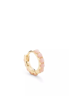 We by WHITEbIRD 18kt yellow-gold Ismène pink opal hoop earring