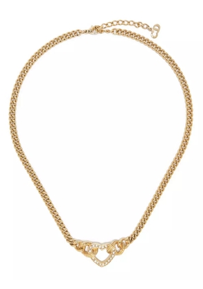 Christian Dior Pre-Owned 1990s heart-charm chain necklace - Gold