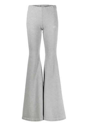 VETEMENTS logo-print flared leggings - Grey