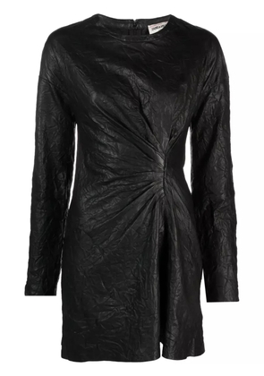 Zadig&Voltaire Rixina gathered leather minidress - Black