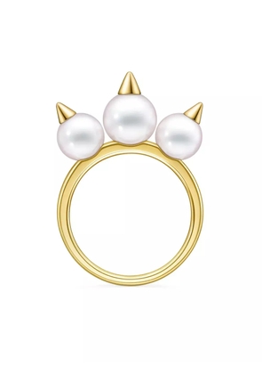 TASAKI 18kt yellow gold Collection Line Danger Neo pearl ring