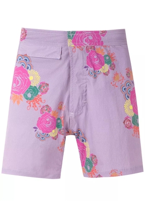 Amir Slama printed shorts - Purple