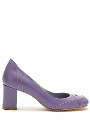 Sarah Chofakian Swan leather pumps - Purple