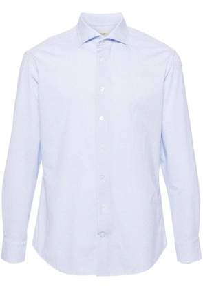 Traiano Milano polka dot cutaway-collar shirt - White