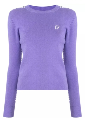 BAPY BY *A BATHING APE® long sleeve ribbed knit sweater - Purple