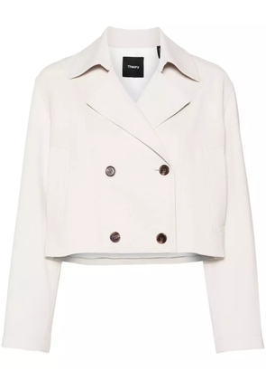 Theory crepe cropped jacket - Neutrals