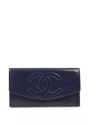 CHANEL Pre-Owned 1992 CC leather wallet - Blue
