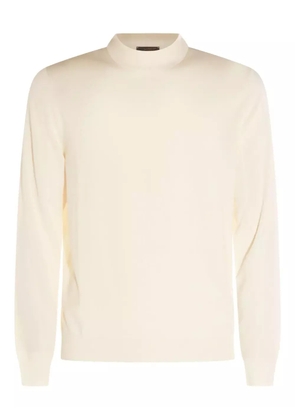 Zanone mock-neck ribbed sweater - Neutrals