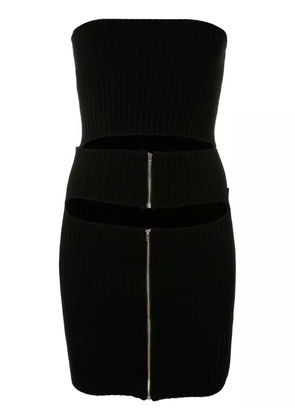 Gloria Coelho cut-out detail ribbed dress - Black