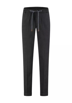 Marco Pescarolo drawstring-waist wool pants - Black