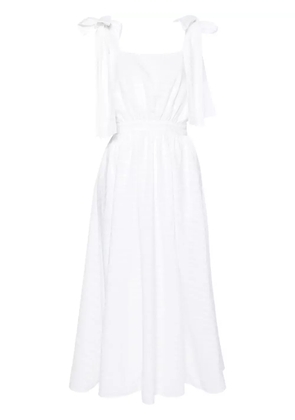 MSGM bow-detail midi dress - White