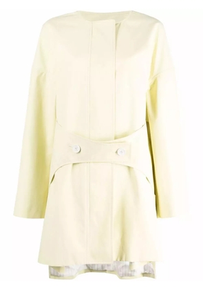 Nina Ricci button-fastening single-breasted coat - Yellow