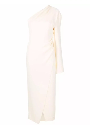 Nanushka one-shoulder midi wrap dress - Neutrals