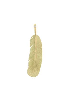 Wouters & Hendrix Gold 18kt gold Feather diamond earring - Metallic