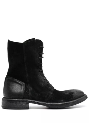 Moma Polacco worn-effect leather boots - Black