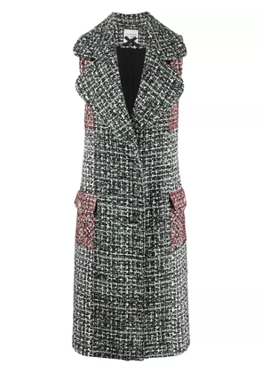 Edward Achour Paris sleeveless tweed coat - Black