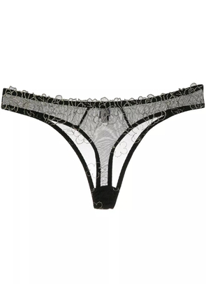 Gilda & Pearl floral lace thong - Black