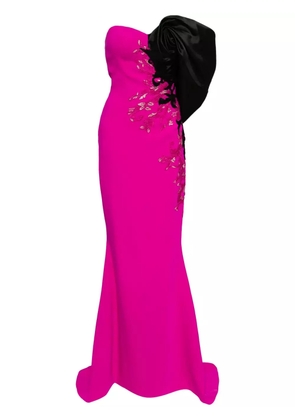 Saiid Kobeisy crepe straight fit gown - Pink