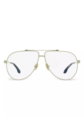 Victoria Beckham Eyewear pilot-frame metal glasses - Silver