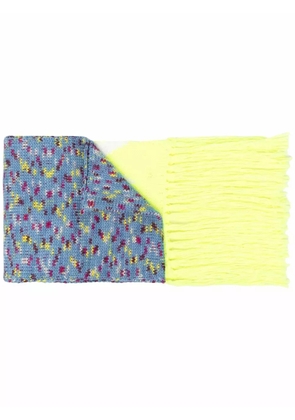 Missoni zigzag knitted scarf - Blue