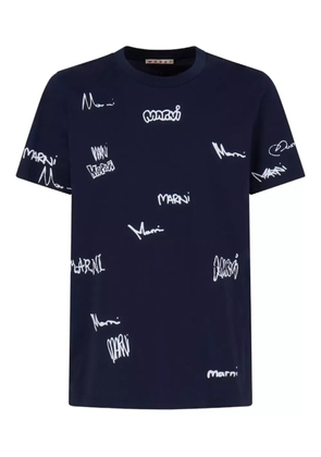 Marni logo-print T-shirt - Blue
