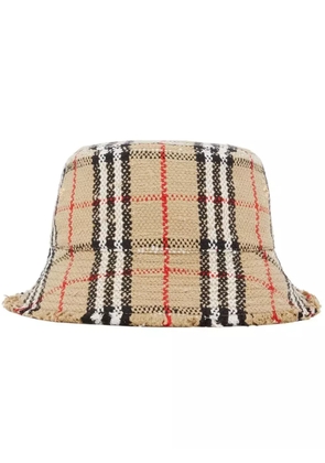 Burberry Vintage Check bouclé bucket hat - Brown